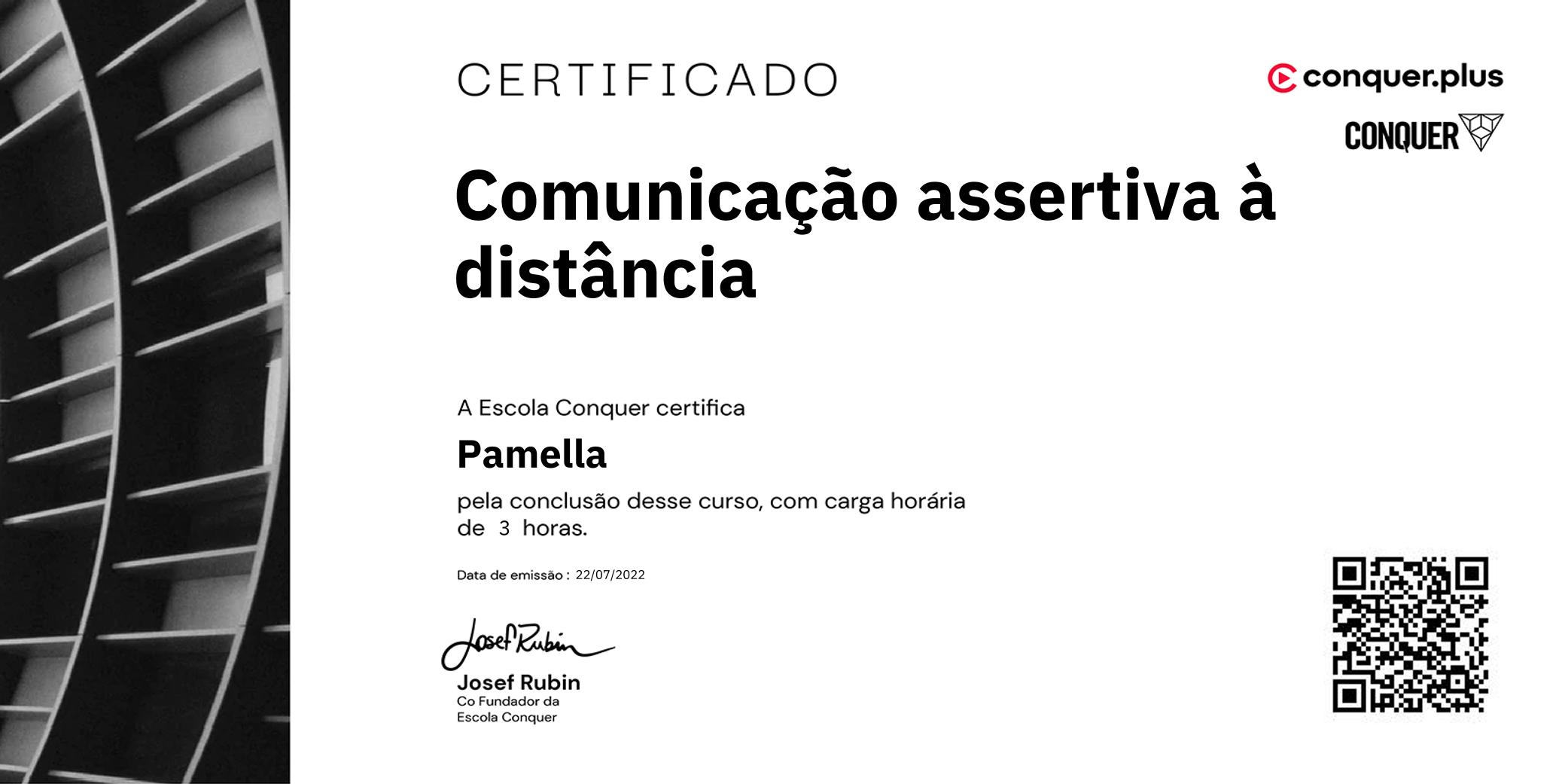 Certificado de Comunicação assertiva à distância